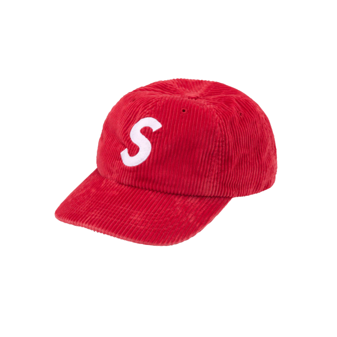 Supreme Corduroy S Logo 6-Panel Bright Red - 24FW 상세 이미지 1