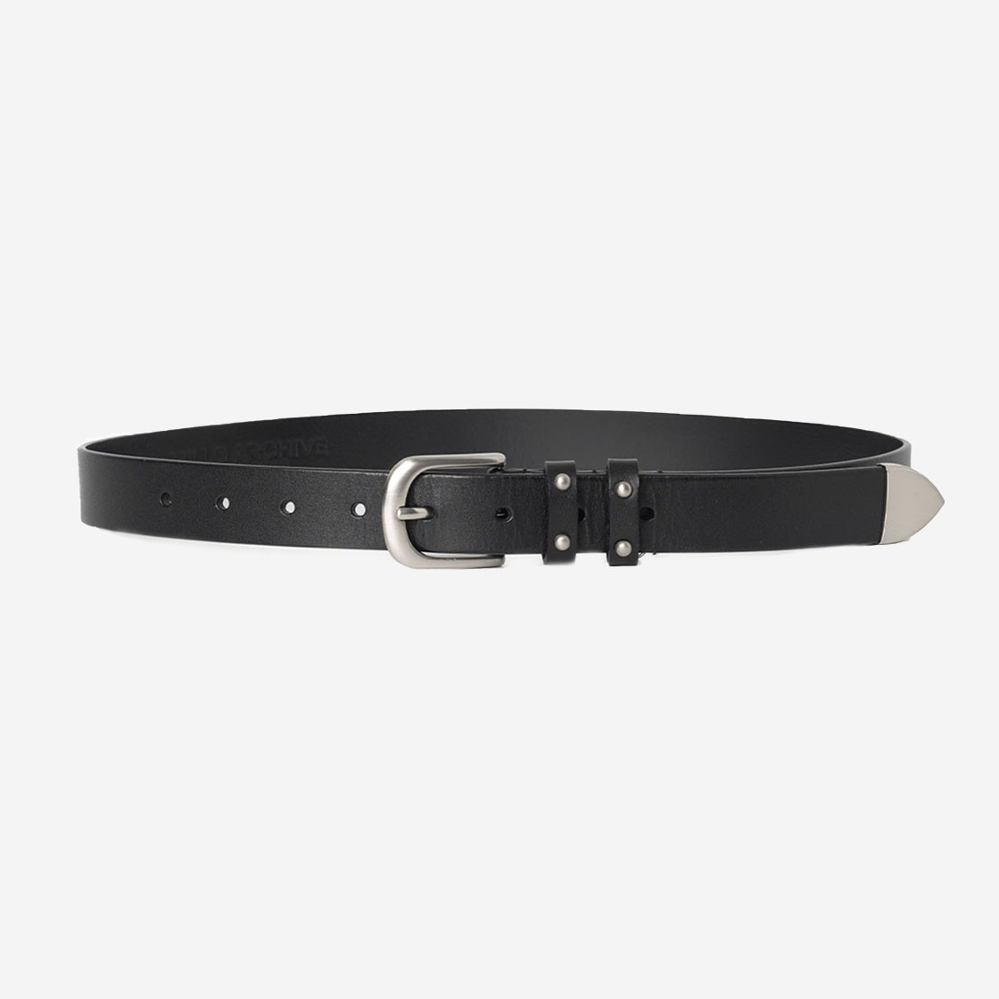 Millo Archive Standard Stud Leather Belt Black 상세 이미지 1