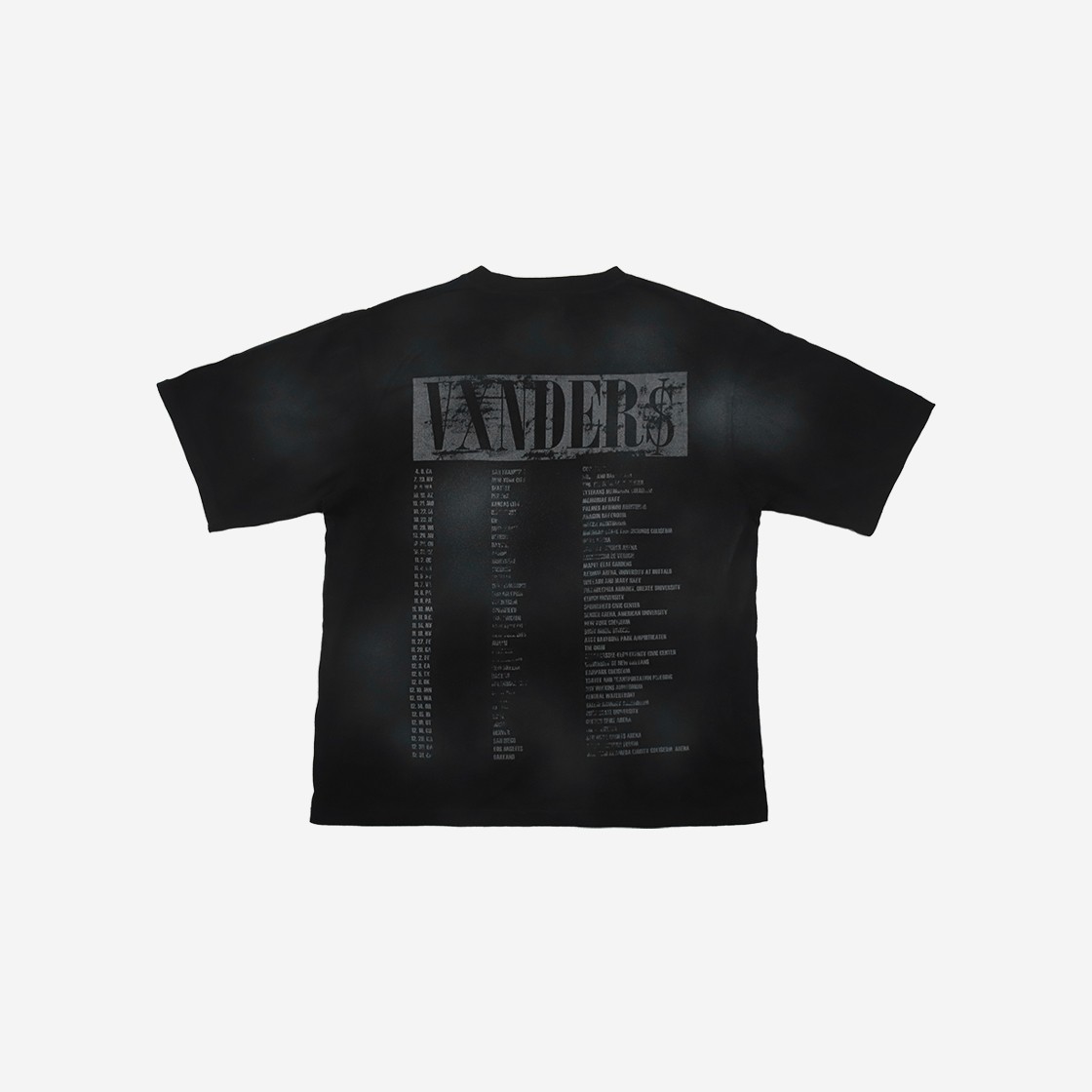 VENDORS X$ Smiley Wolrd Tour T-Shirt Black 상세 이미지 2