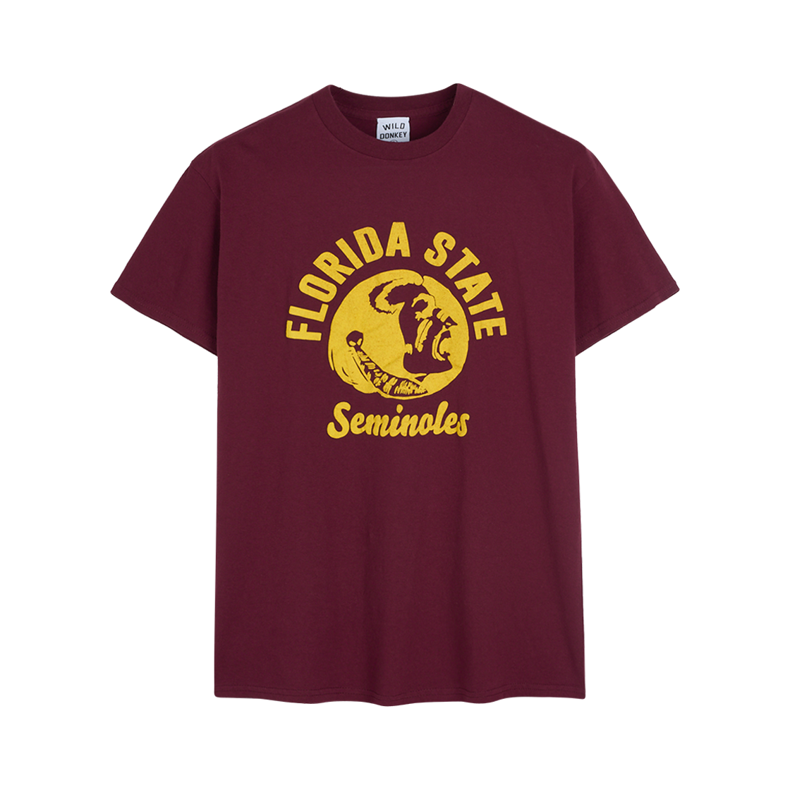 와일드 동키 세미놀즈 티셔츠 마룬 - 24FW(Wild Donkey Seminoles T-Shirt Maroon - 24FW)
