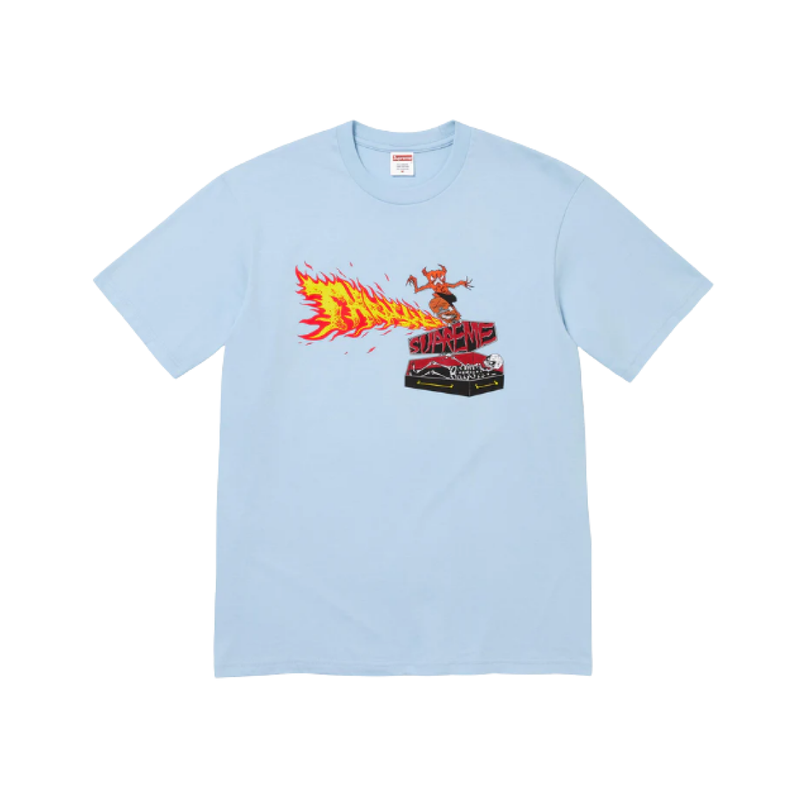 Supreme x Thrasher Back Tail T-Shirt Powder Blue - 24FW 상세 이미지 1