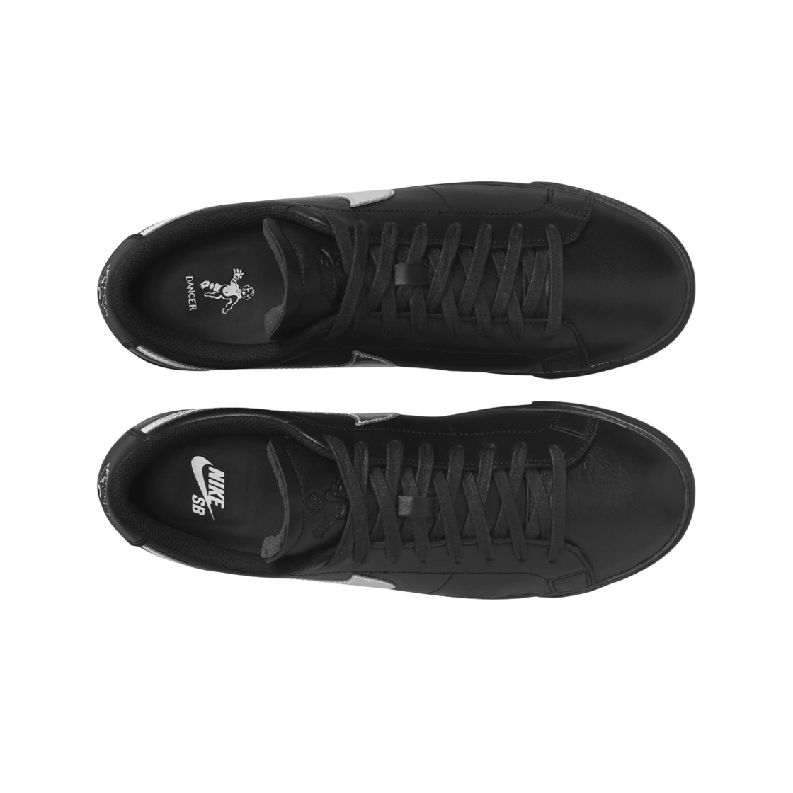 나이키 x 댄서 스케이트보드 SB 줌 블레이저 로우 블랙 앤 메탈릭 실버(Nike x Dancer Skateboards SB Zoom Blazer Low Black and Metallic Silver) - 2