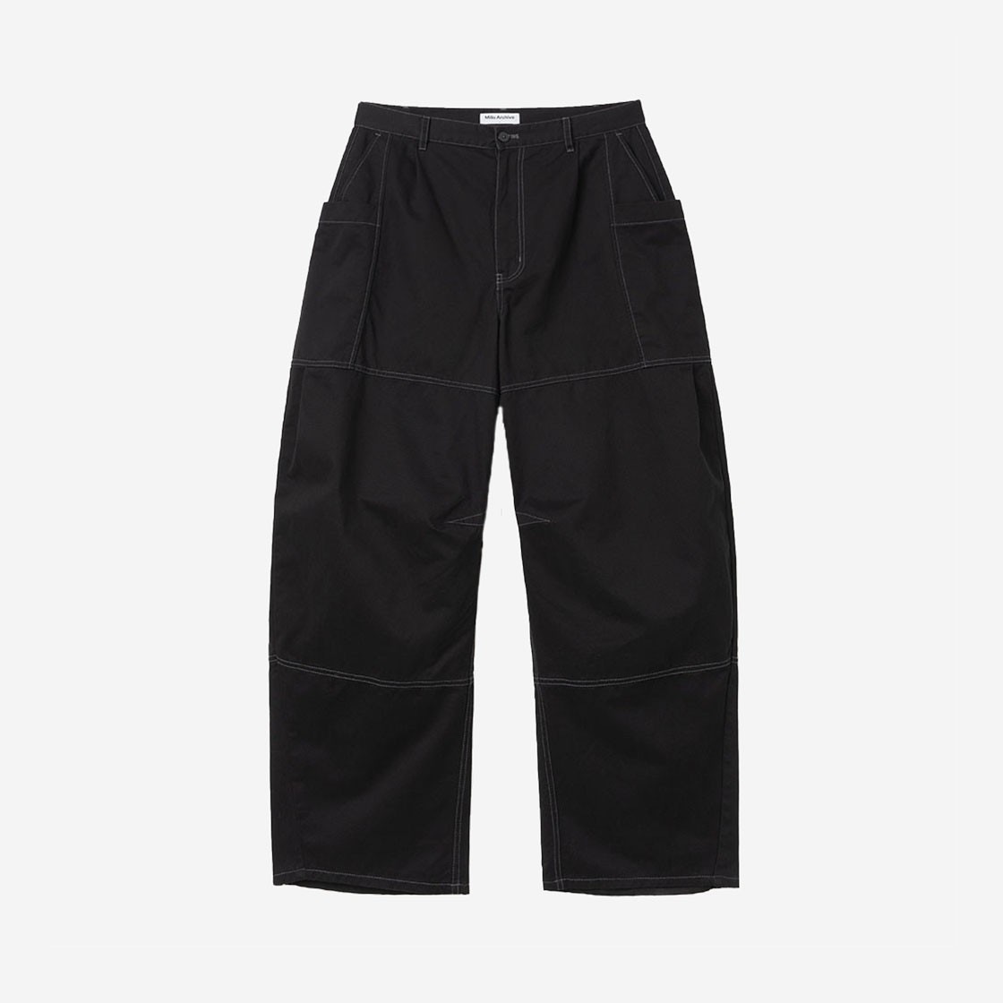 [예약 배송] Millo Archive Double Round Pants Black 상세 이미지 1