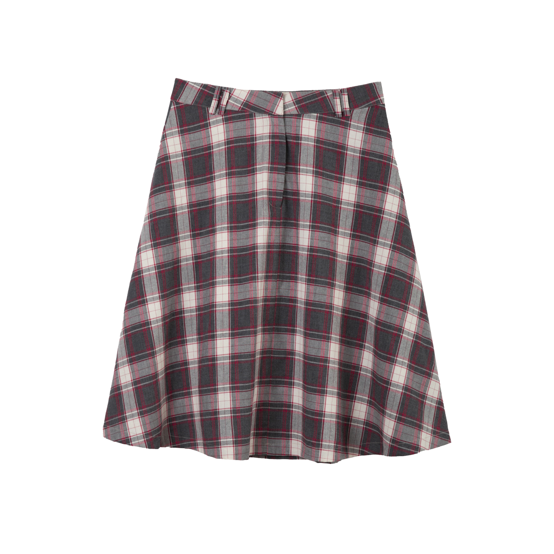 Heretic Button Flared Skirt Check 상세 이미지 3