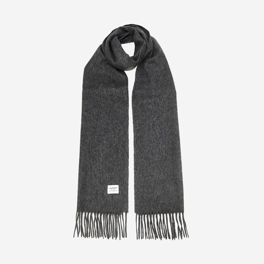 Jillstuart Men's Acc Logo Patch Cashmere Muffler Dark Grey 상세 이미지 1