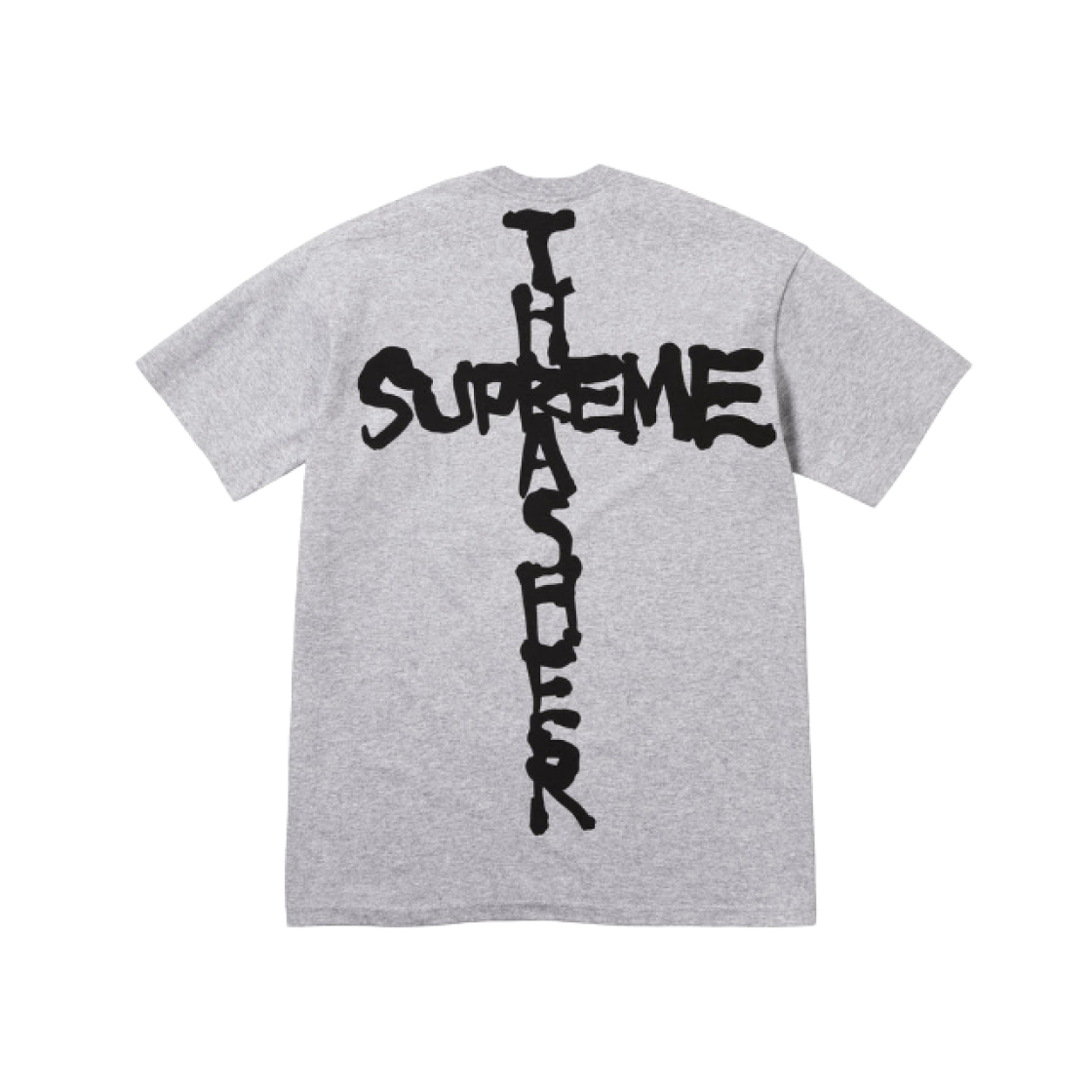 Supreme x Thrasher Cross T-Shirt Heather Grey - 24FW 상세 이미지 1