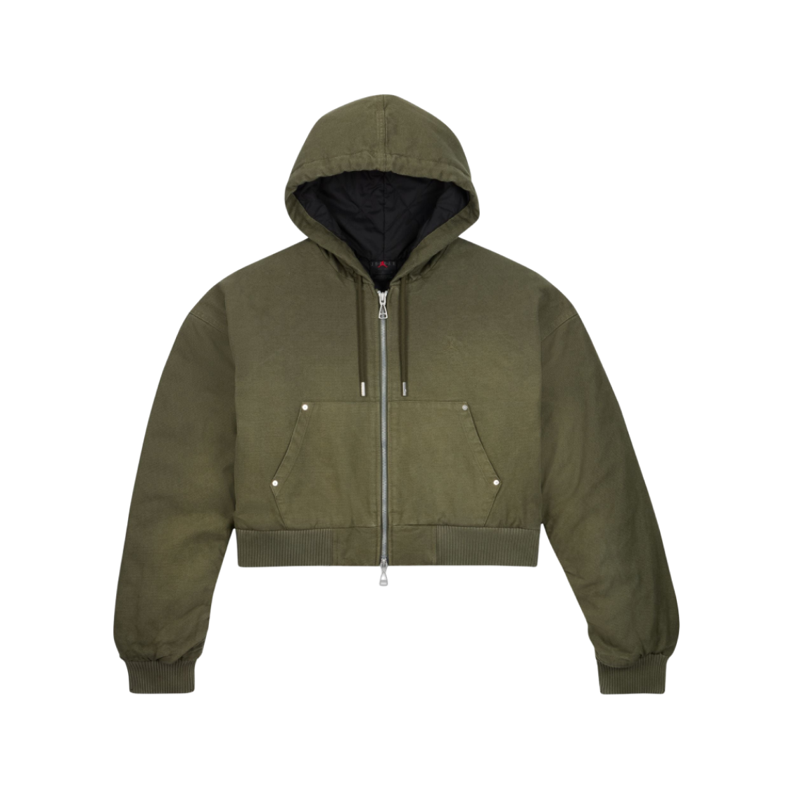 (W) Jordan x Travis Scott Hooded Canvas Jacket Cargo Khaki - Asia 상세 이미지 1