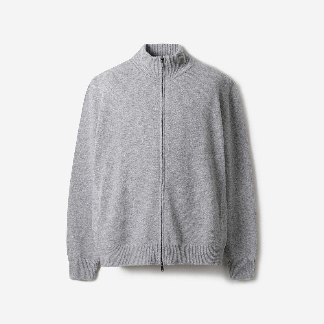 Series Wool And Co Zip Up Sweater Light Gray 상세 이미지 1