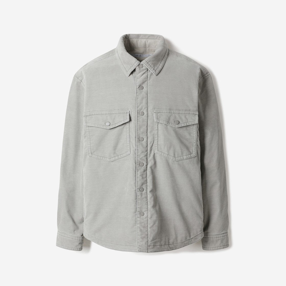 Series Soft Corduroy Quilting Outer Shirt Light Gray 상세 이미지 1