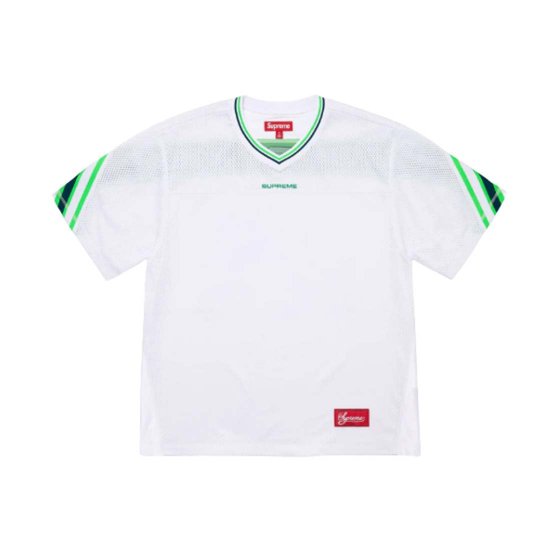 Supreme Jacquard Rib Football Jersey White - 24FW 상세 이미지 2