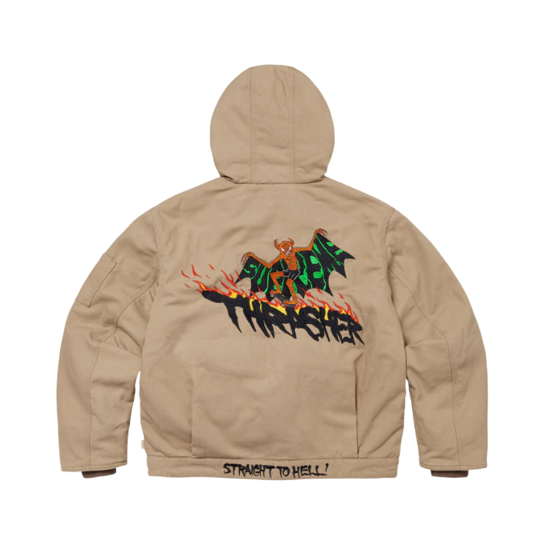 Supreme x Thrasher Hooded Work Jacket Tan - 24FW 상세 이미지 1