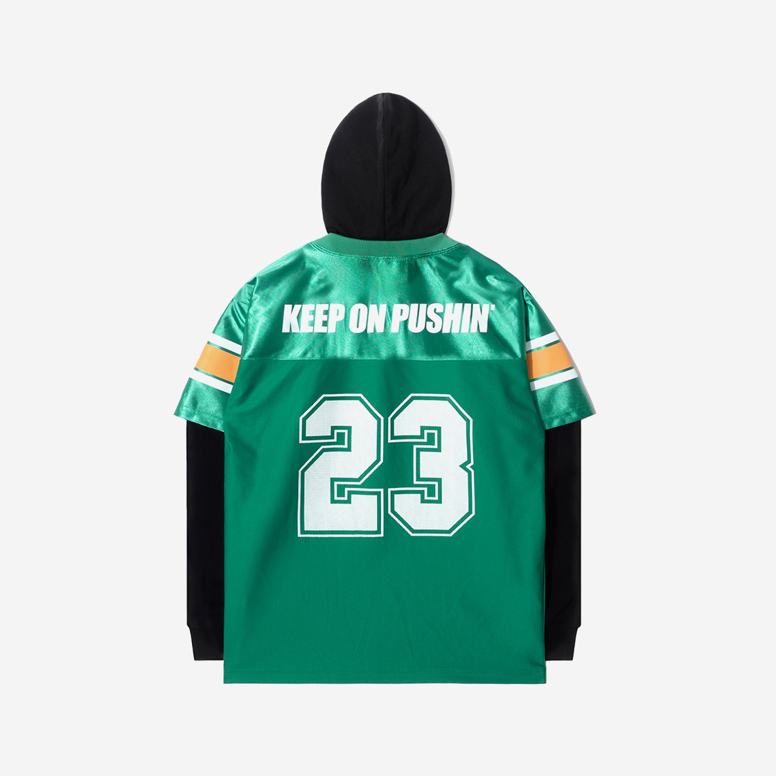 큐티에잇 가먼츠 풋볼 레이어드 후디 져지 그린(QT8 GARMENTS Football Layered Hoodie Jersey Green) - 2