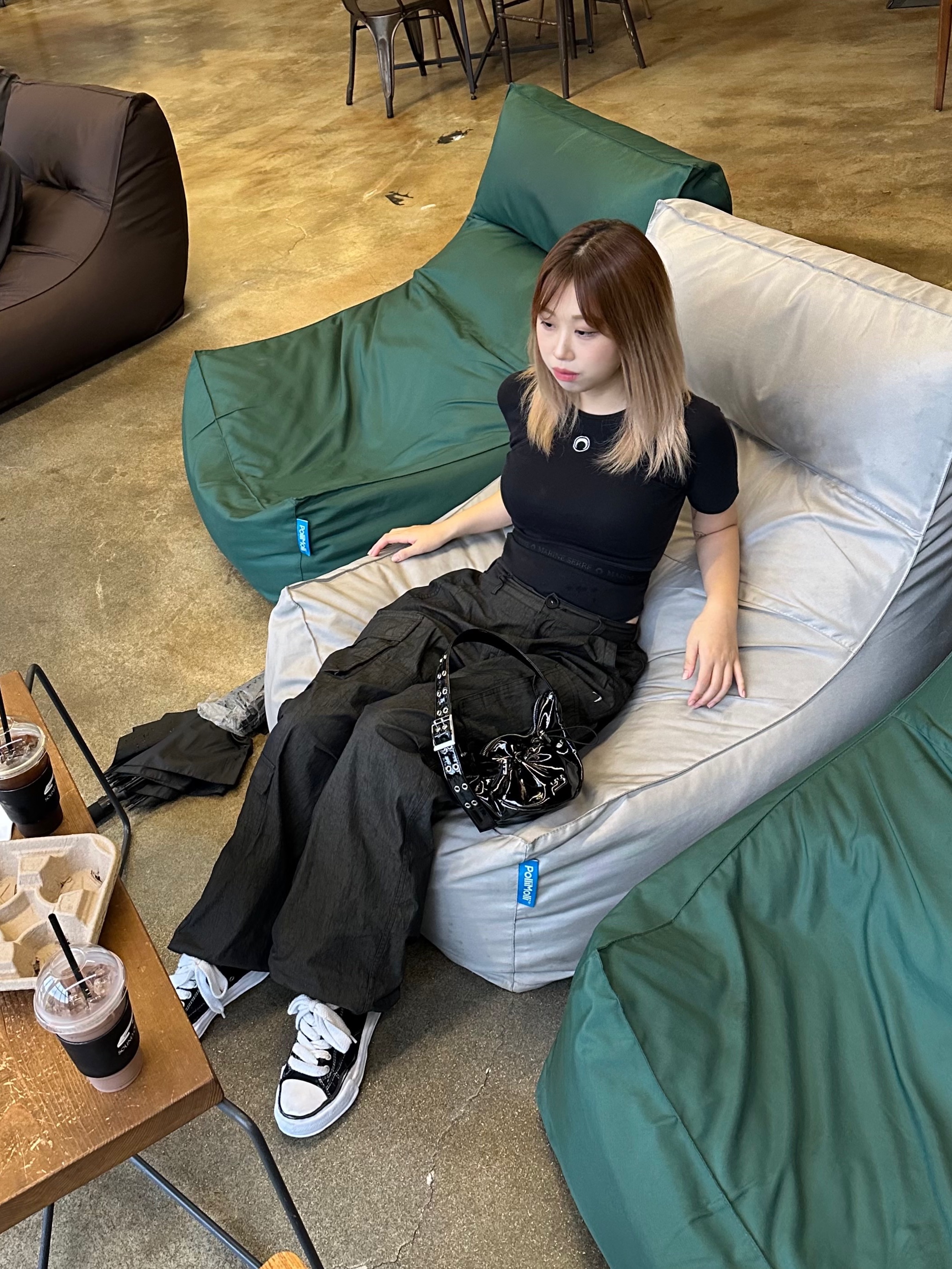 Maison Mihara Yasuhiro Peterson OG Sole Canvas Low Sneakers Black 착용 스타일 - 1