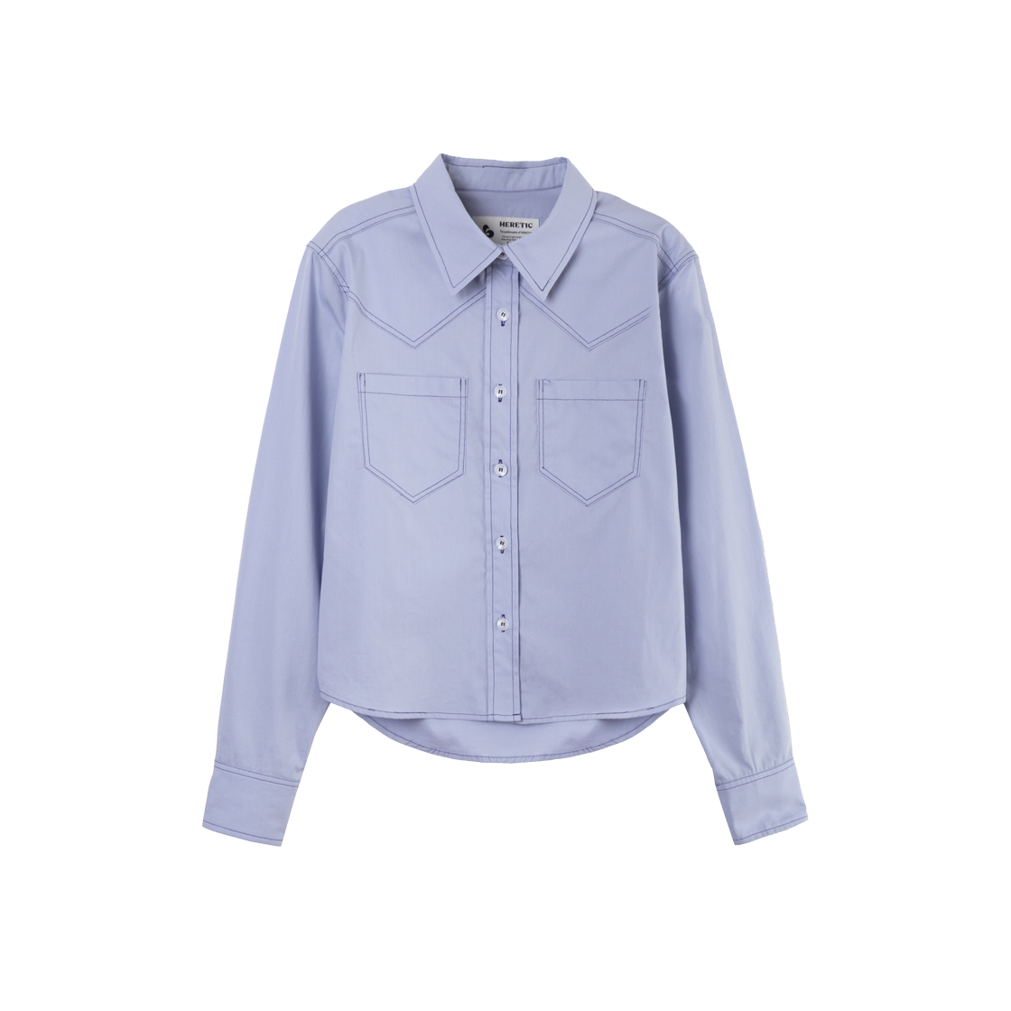 Heretic Western Solid Shirt Blue 상세 이미지 1