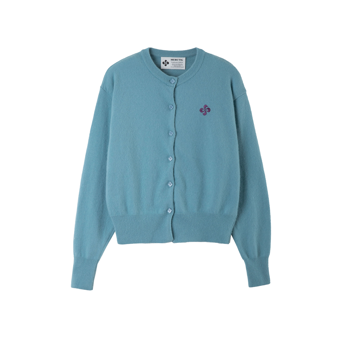 Heretic Button Basic Cardigan Skyblue 상세 이미지 1