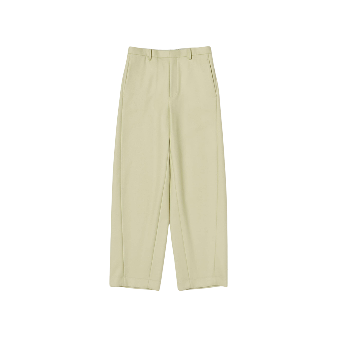 Auralee Light Melton Slacks Yellow Khaki 상세 이미지 1