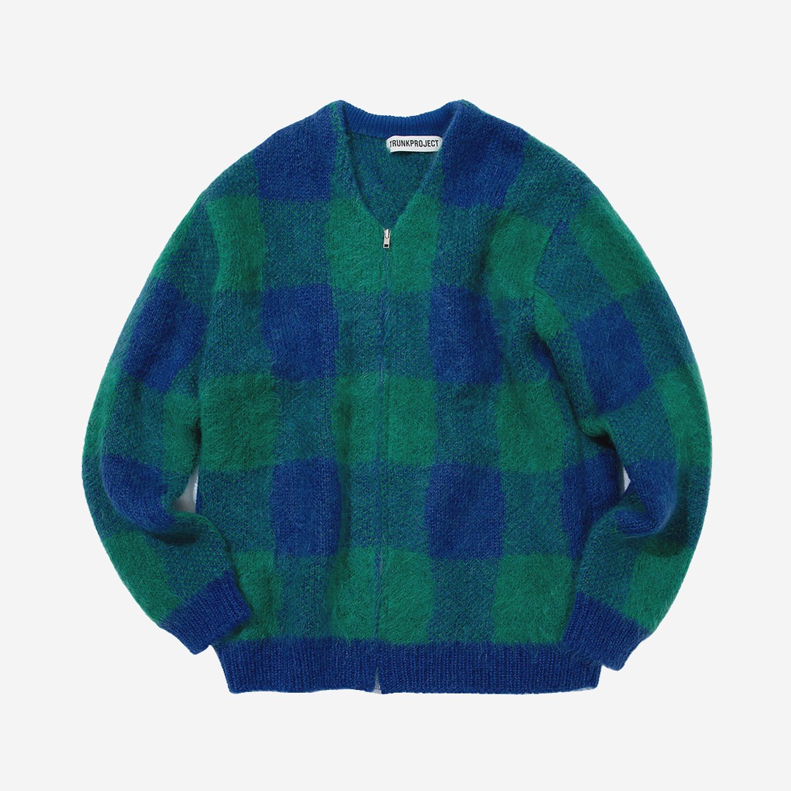 TRUNKPROJECT Check Zip-Up Cardigan Blue 상세 이미지 1