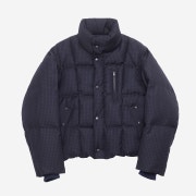 [KREAM 단독 / 예약 배송] Haleine Detachable Midneck Goose Down Jacket Navycheck (VJ403)