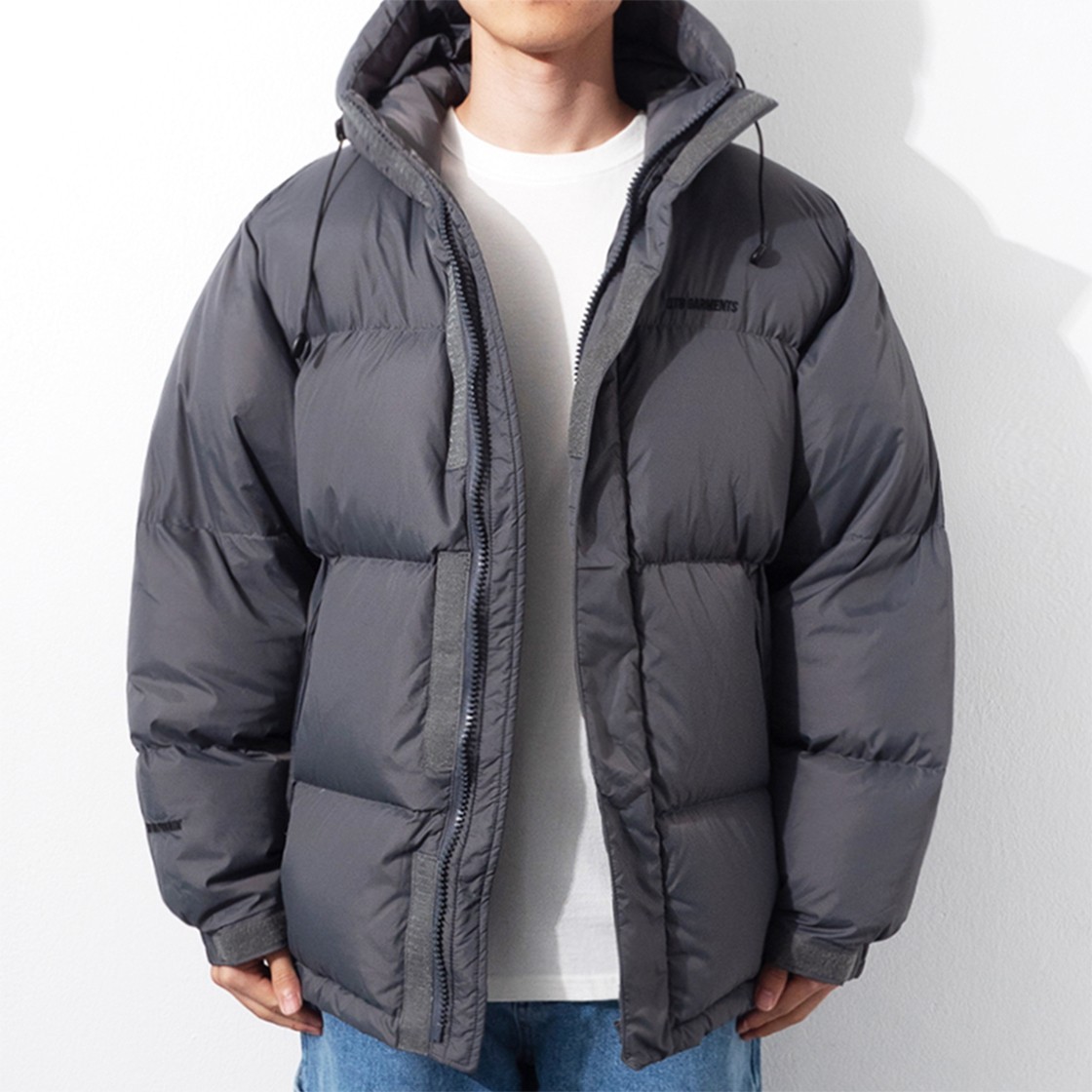 QT8 GARMENTS Duck Down Mountain Parka Charcoal 상세 이미지 3