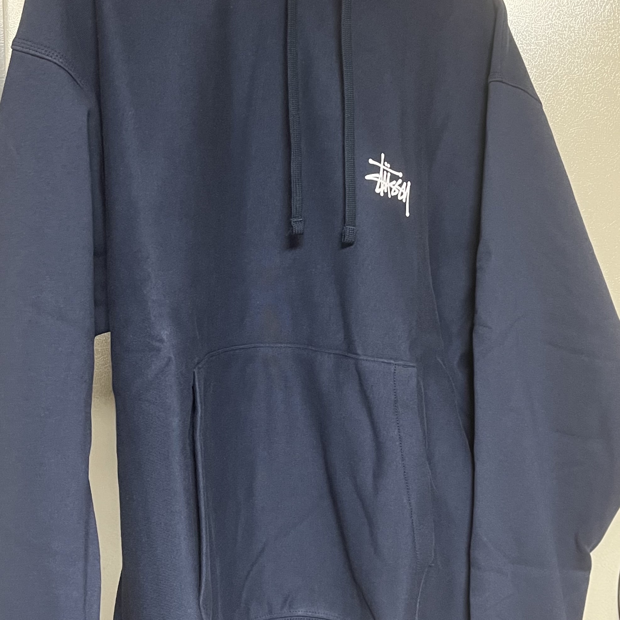 Stussy Basic Stussy Hoodie Navy 착용 스타일 - 2