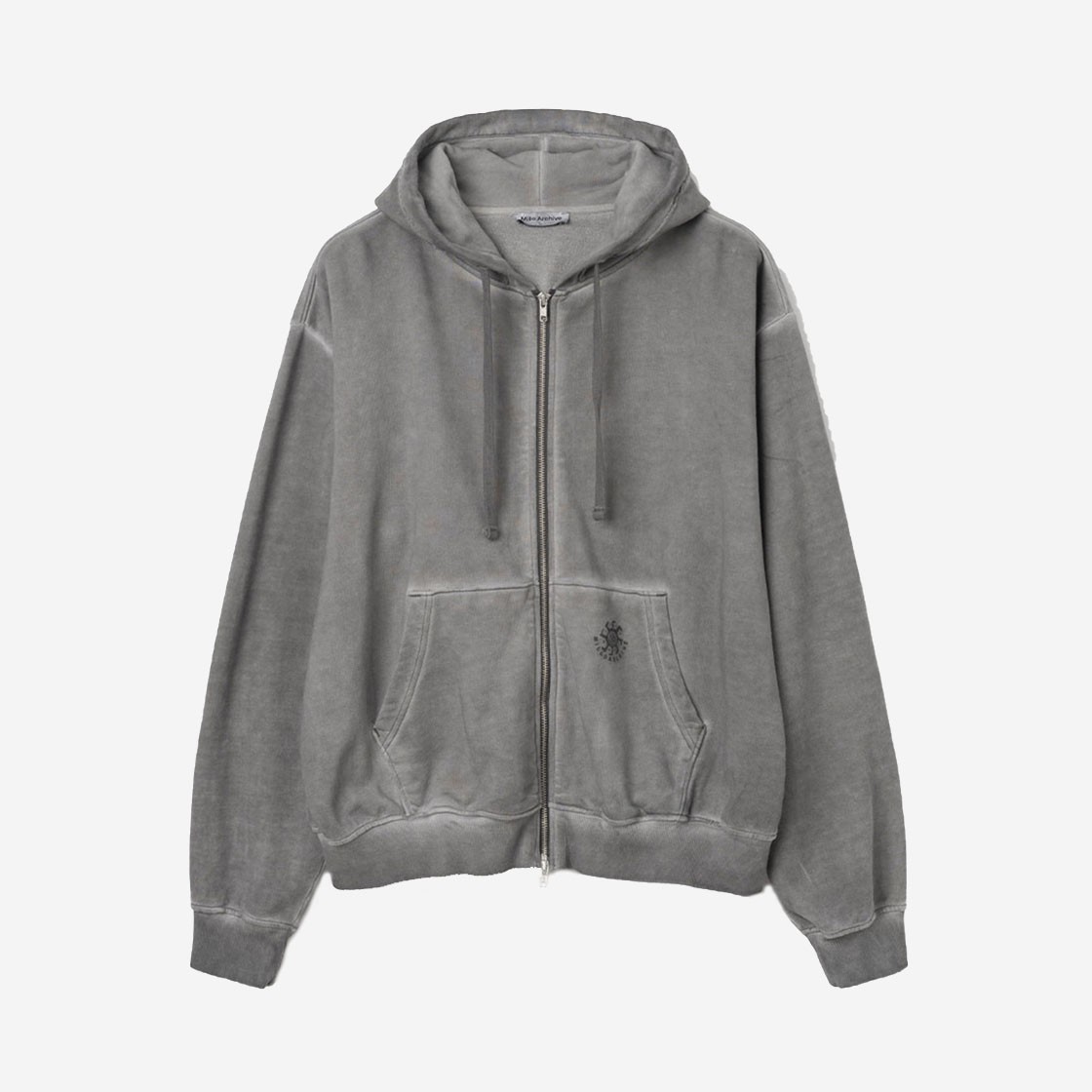 ML416FCH Millo Archive Spread Easy Washed Hood Zip Up Fade Charcoal - 대표 이미지 #1