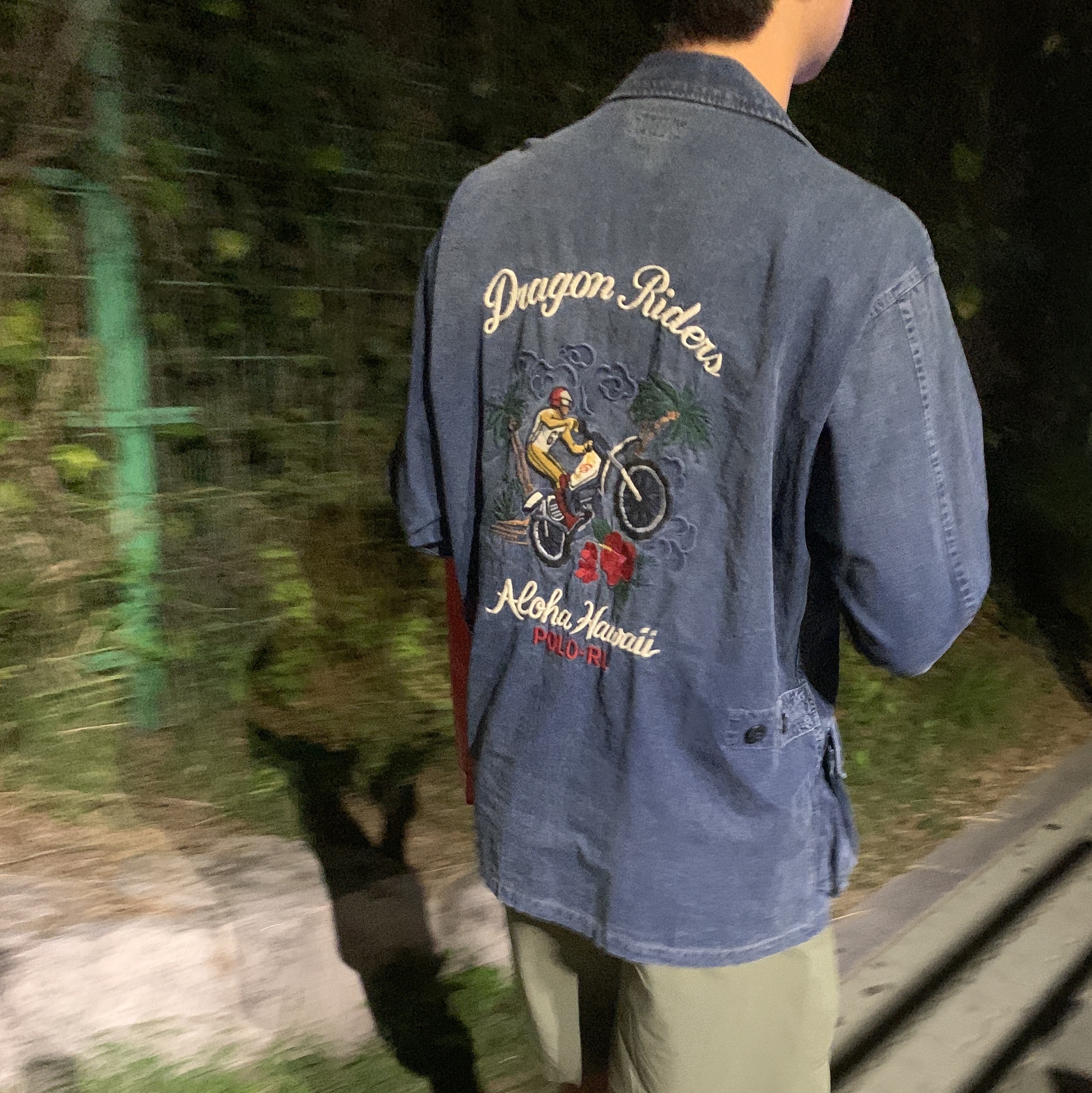 [30%적립] Polo Ralph Lauren Custom Fit Denim Shirt Navy 착용 스타일