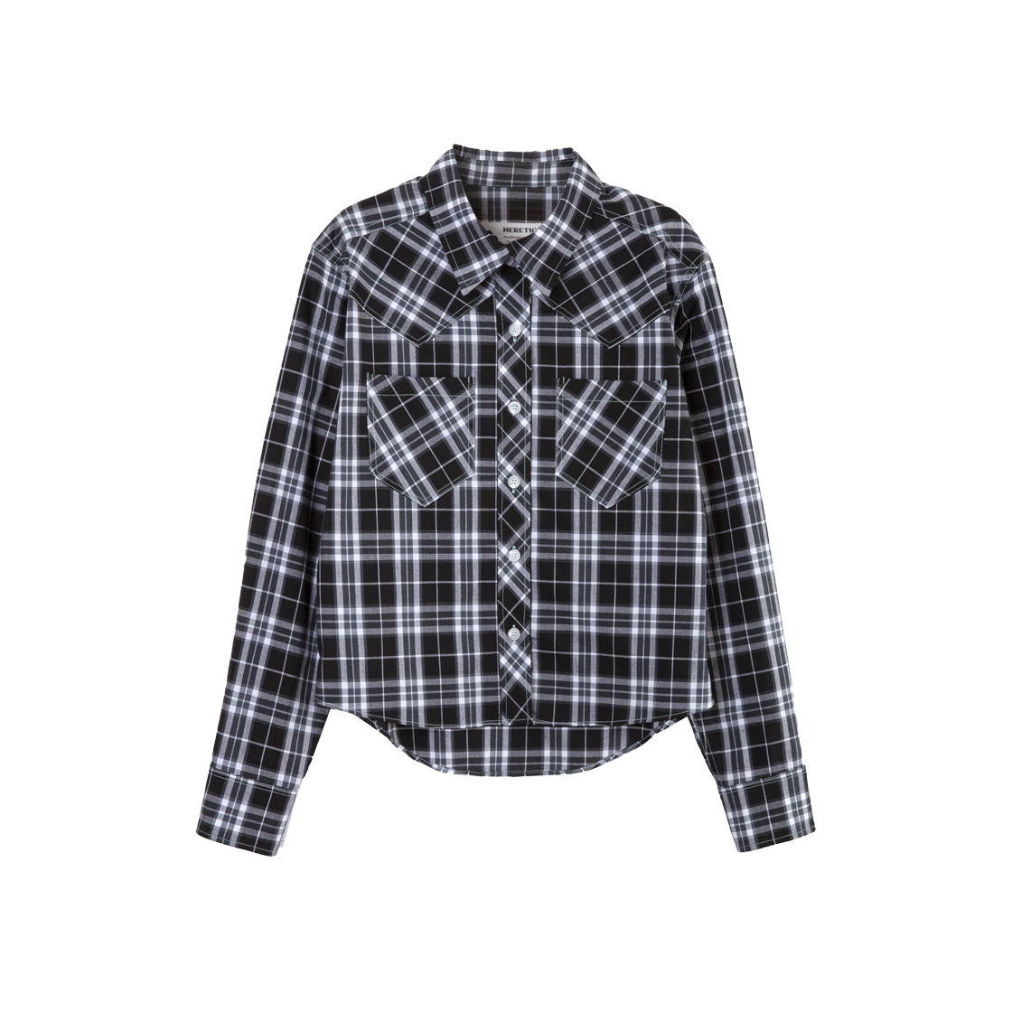 Heretic Western Check Shirt Black 상세 이미지 1