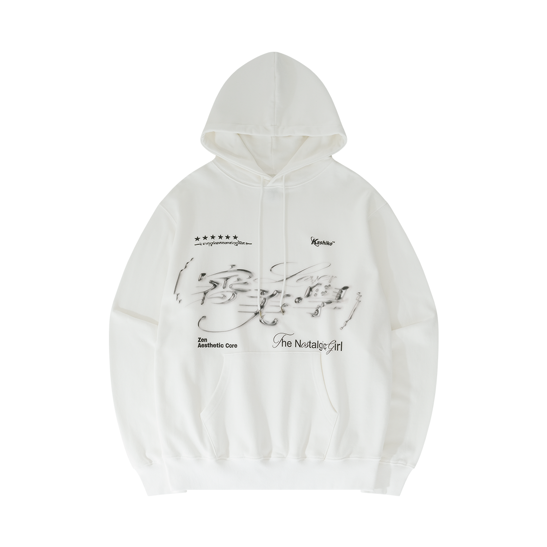 24FW013WHTOS Kashiko Aesthetic Hoodie