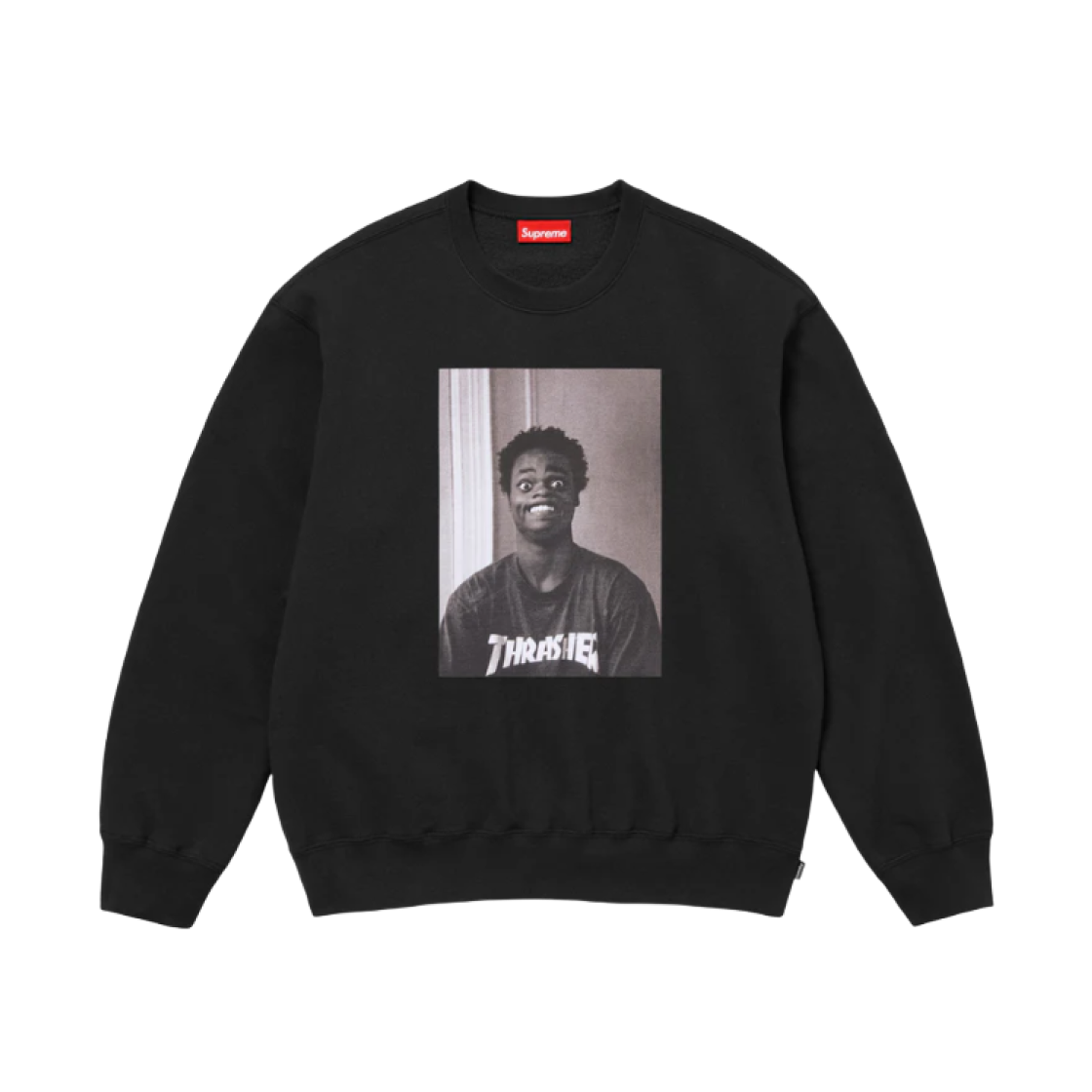 Supreme x Thrasher Crewneck Black - 24FW 상세 이미지 1