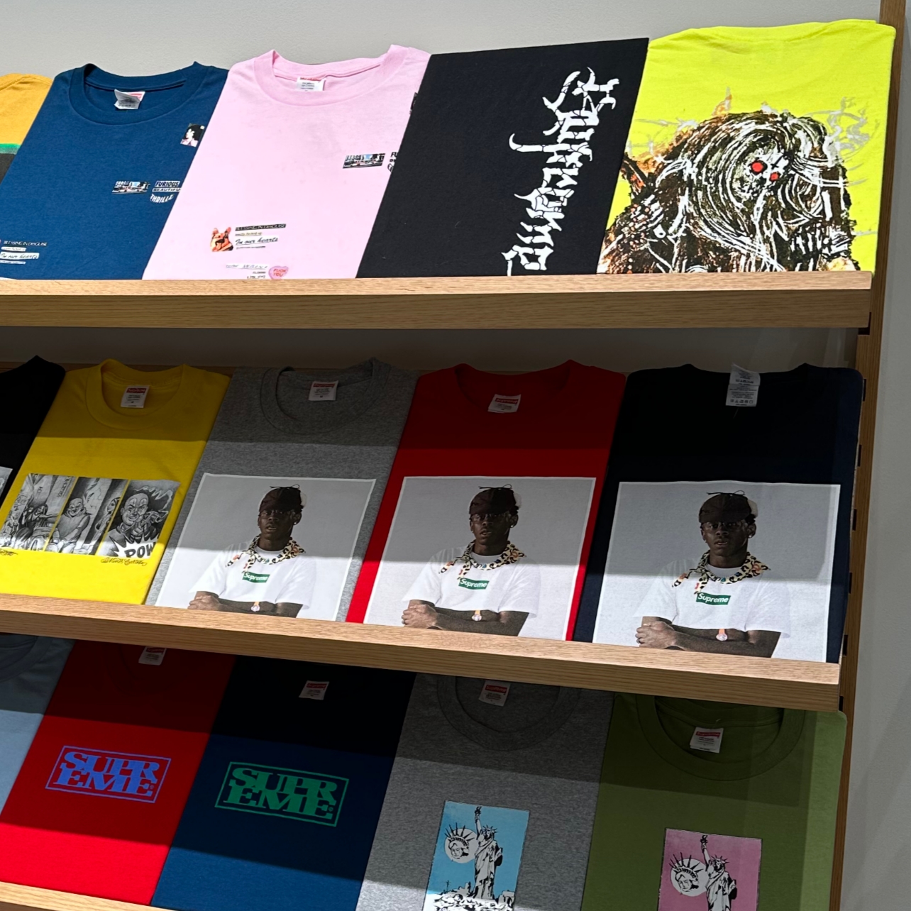Supreme Tyler The Creator T-Shirt Black - 24FW, Supreme Tyler The Creator T-Shirt Heather Grey - 24FW 착용 스타일