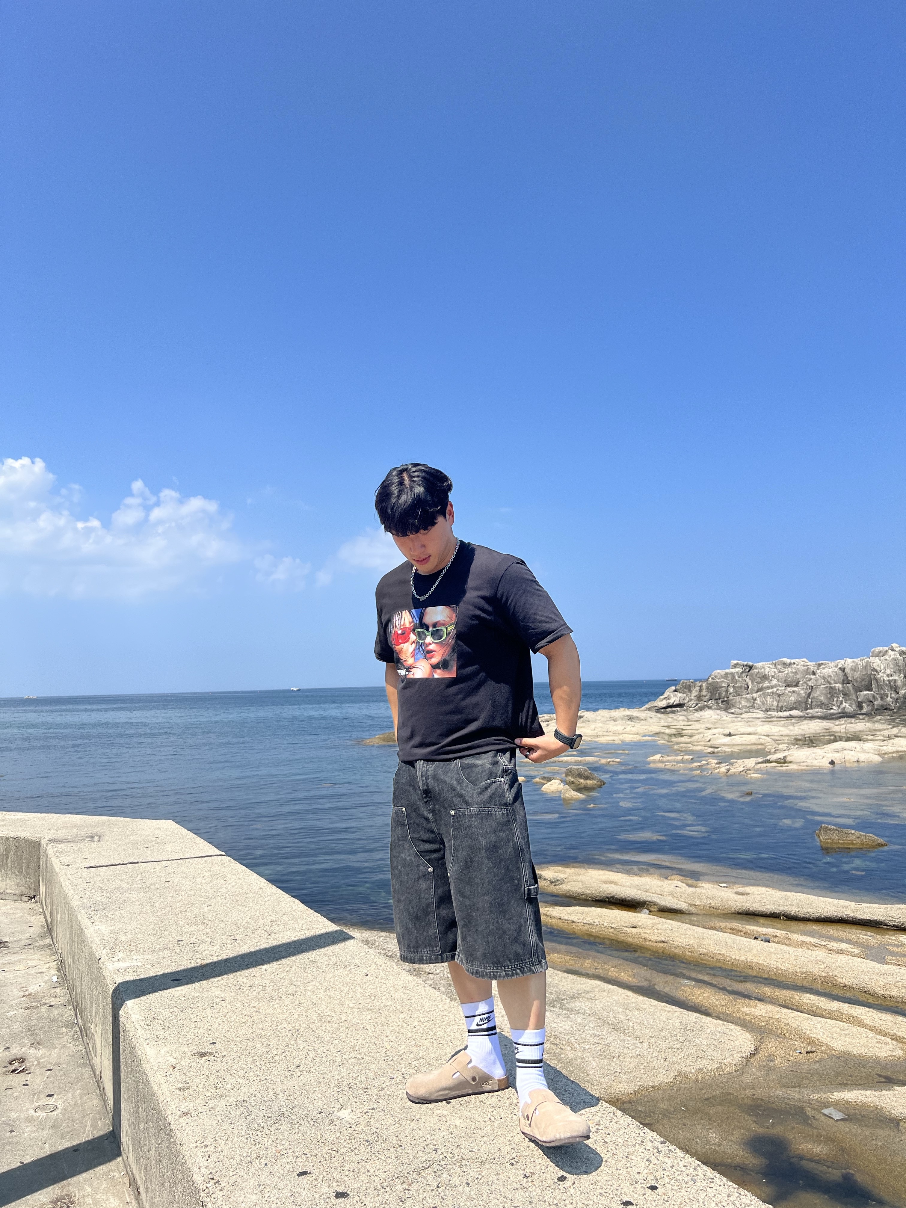 Supreme Eyewear T-Shirt Black - 23SS 착용 스타일
