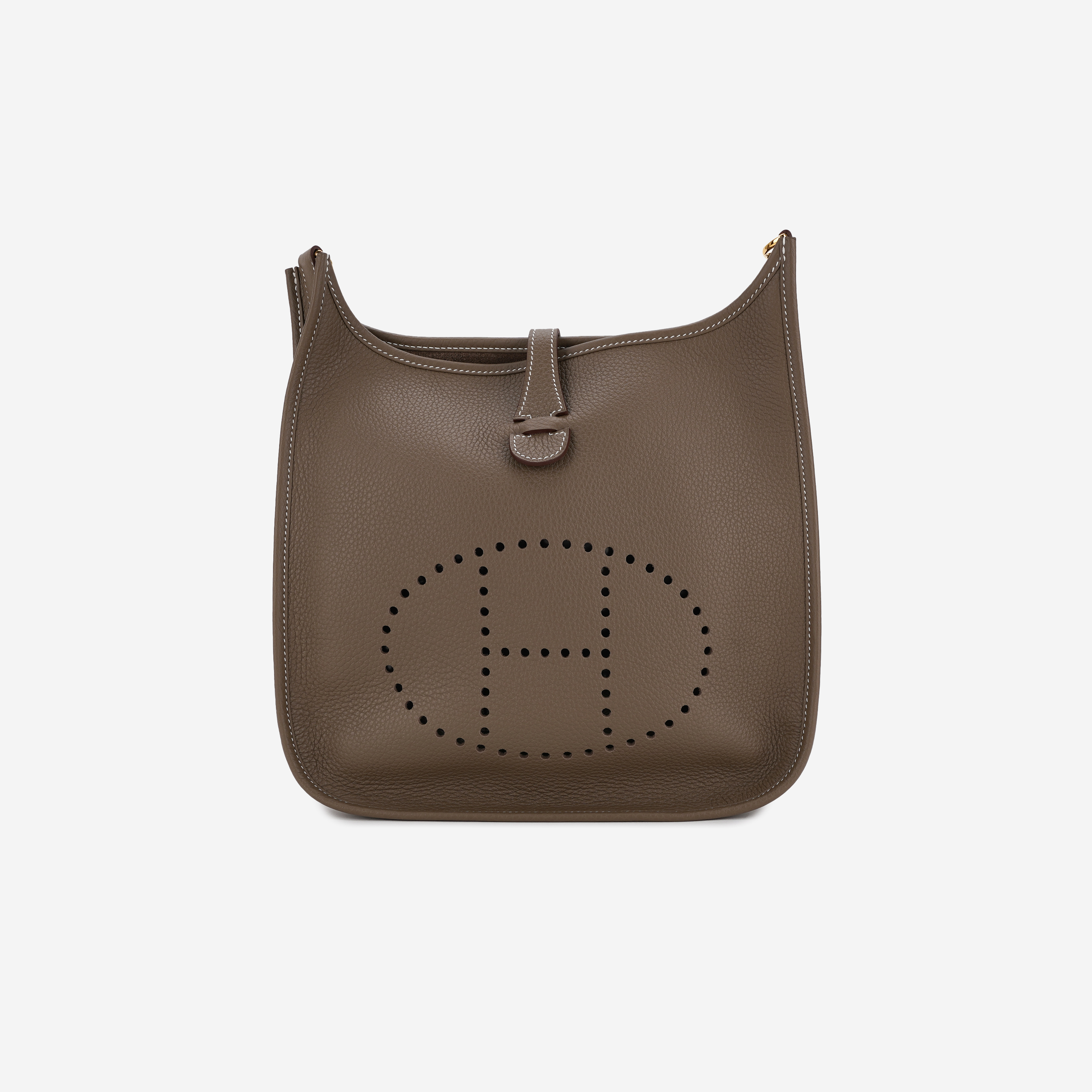 Hermes Evelyne III 29 Bag Clemence & Gold Etoupe