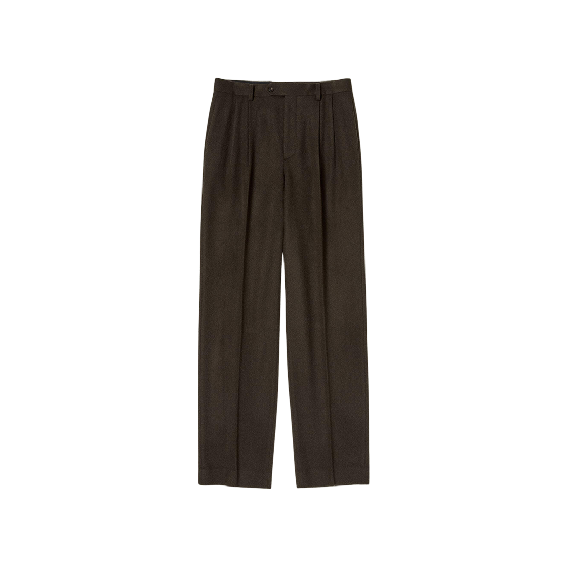 Auralee Baby Camel Flannel Slacks Dark Brown 상세 이미지 1