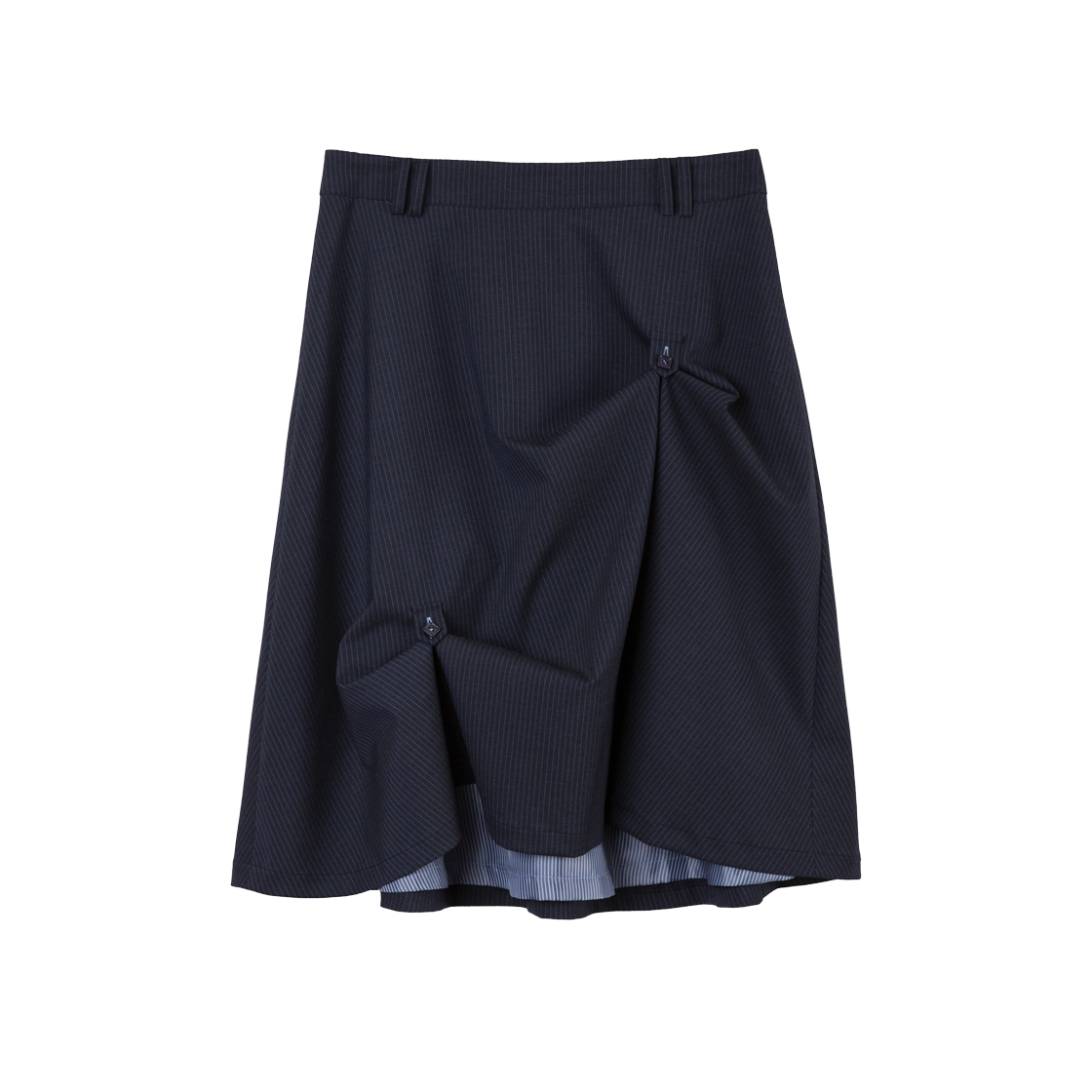 Heretic Button Flared Skirt Navy 상세 이미지 1