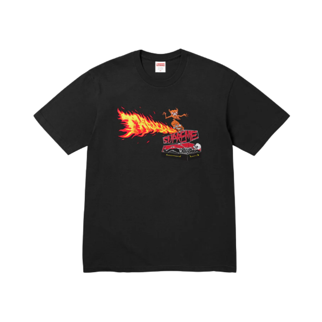 Supreme x Thrasher Back Tail T-Shirt Black - 24FW 상세 이미지 1