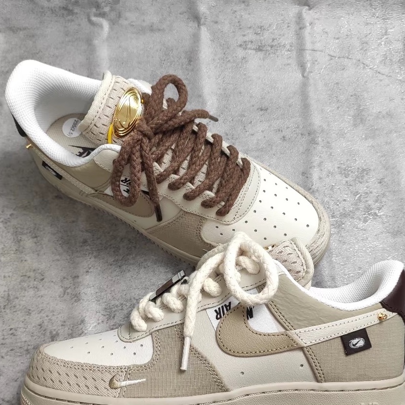 (W) Nike Air Force 1 Low Tan Cream 착용 스타일