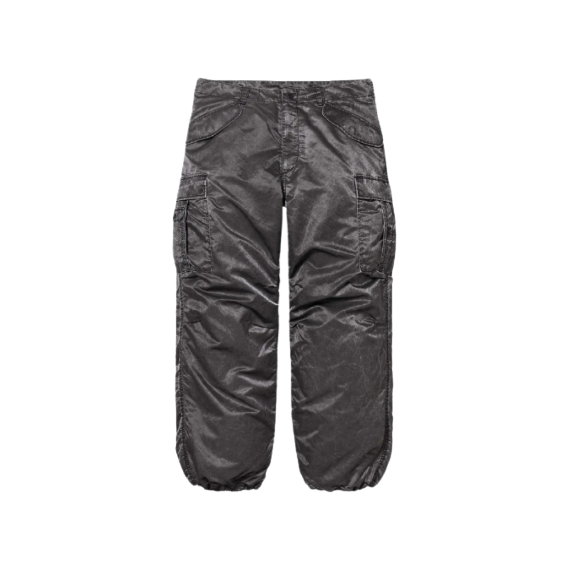 Supreme Washed Flight Satin Cargo Pants Black - 24FW 상세 이미지 2