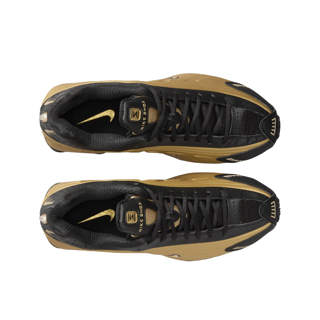 (W) Nike Shox R4 Black and Metallic Gold 상세 이미지 2