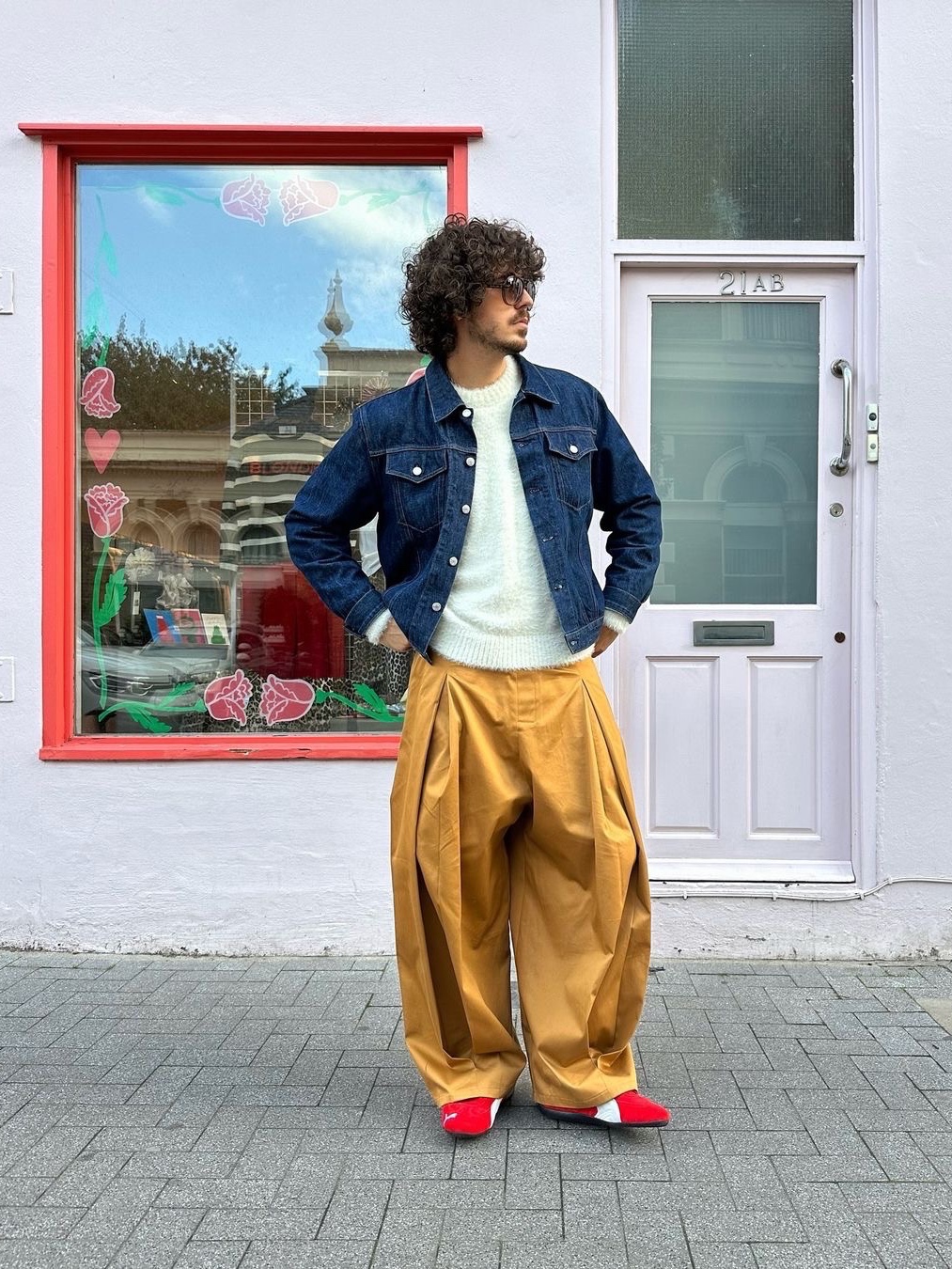 Sage Nation Box Pleat Trouser Sand - 24FW 착용 스타일 - 1