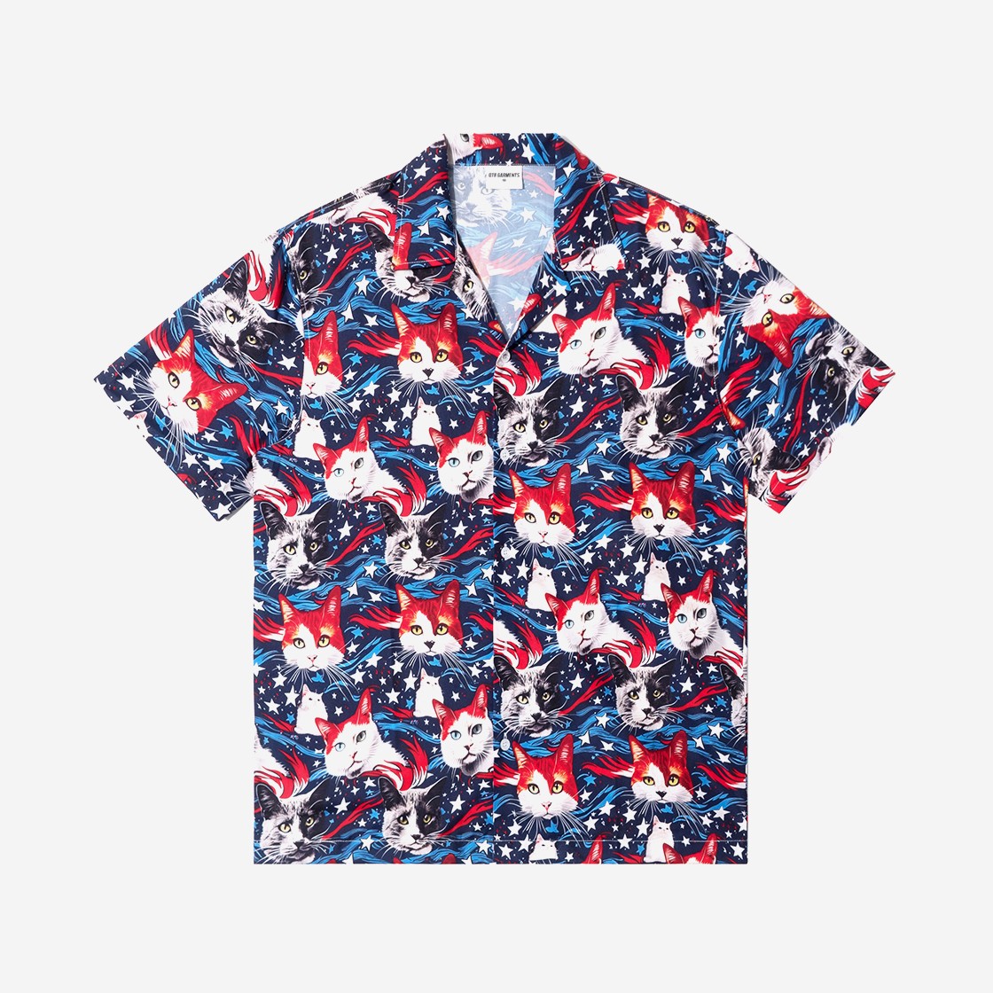 QT8 GARMENTS USA Cat Shirt Navy 상세 이미지 1