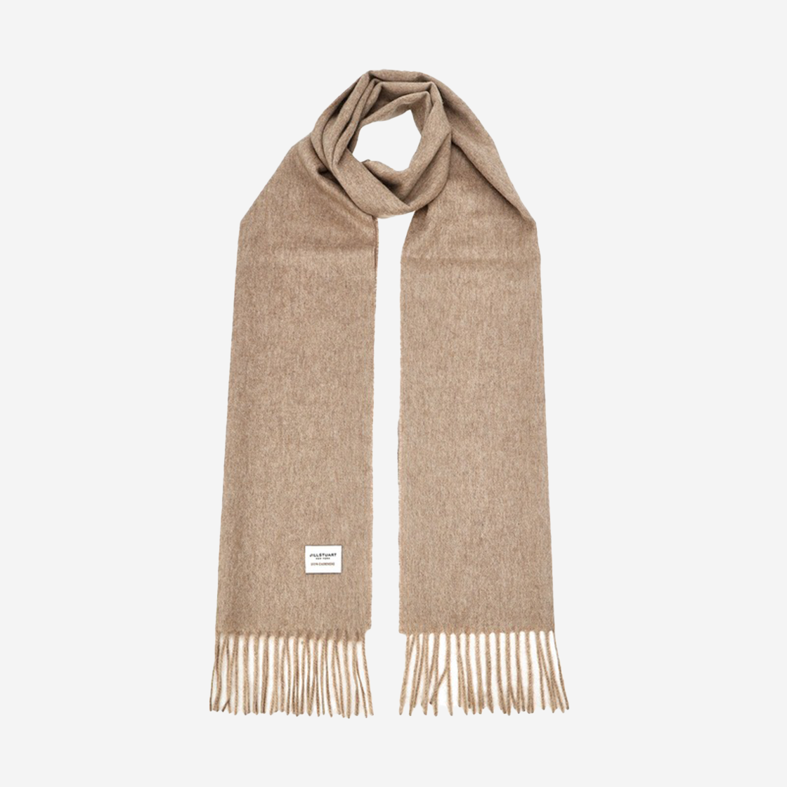 Jillstuart Men's Acc Logo Patch Cashmere Muffler Brown 상세 이미지 1