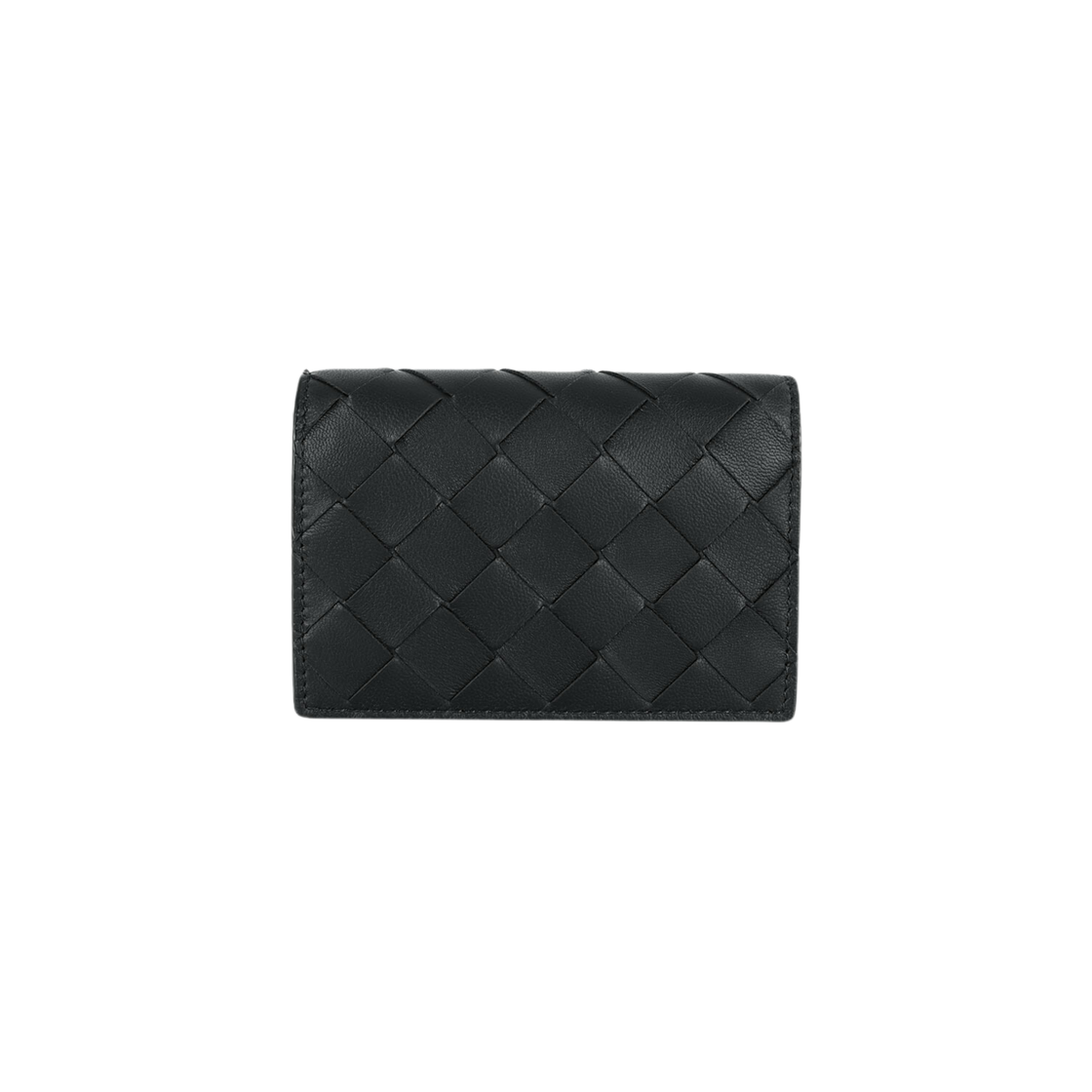 Bottega Veneta Intrecciato Foldover Top Card Case Black 상세 이미지 1