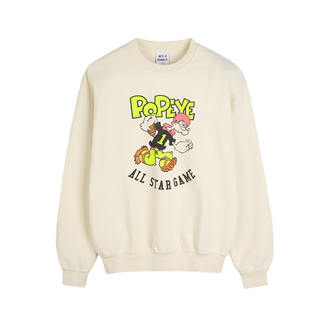 와일드 동키 올 스타 크루넥 스웨트셔츠 내추럴 - 24FW(Wild Donkey All Star Crewneck Sweatshirt Natural - 24FW)