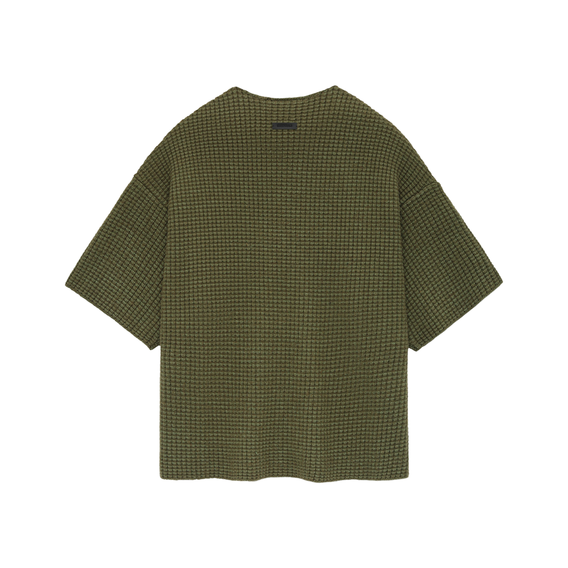 Essentials Heavy Waffle Short Sleeve Crewneck Sweater Military - 24FW 상세 이미지 2