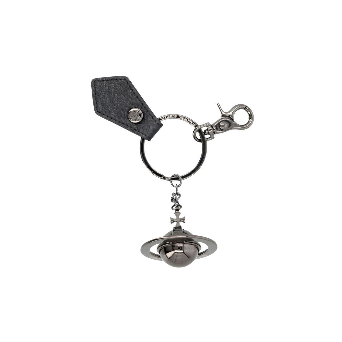 Vivienne Westwood 3D Orb Keyring Gunmetal Black 상세 이미지 1