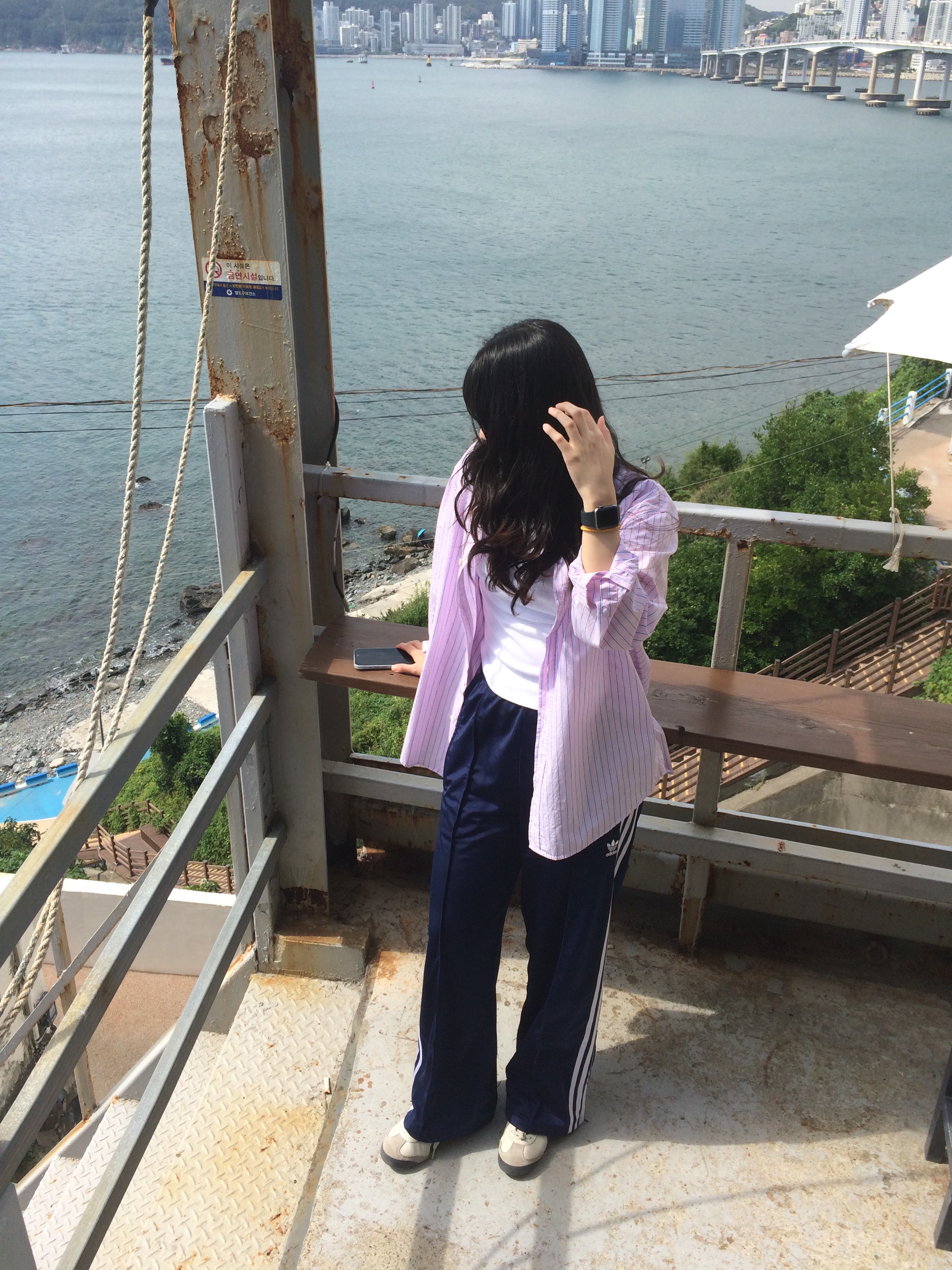 (W) Adidas Originals Firebird Loose Track Pants Dark Blue - KR Sizing, Onitsuka Tiger Mexico 66 Birch 착용 스타일 - 1