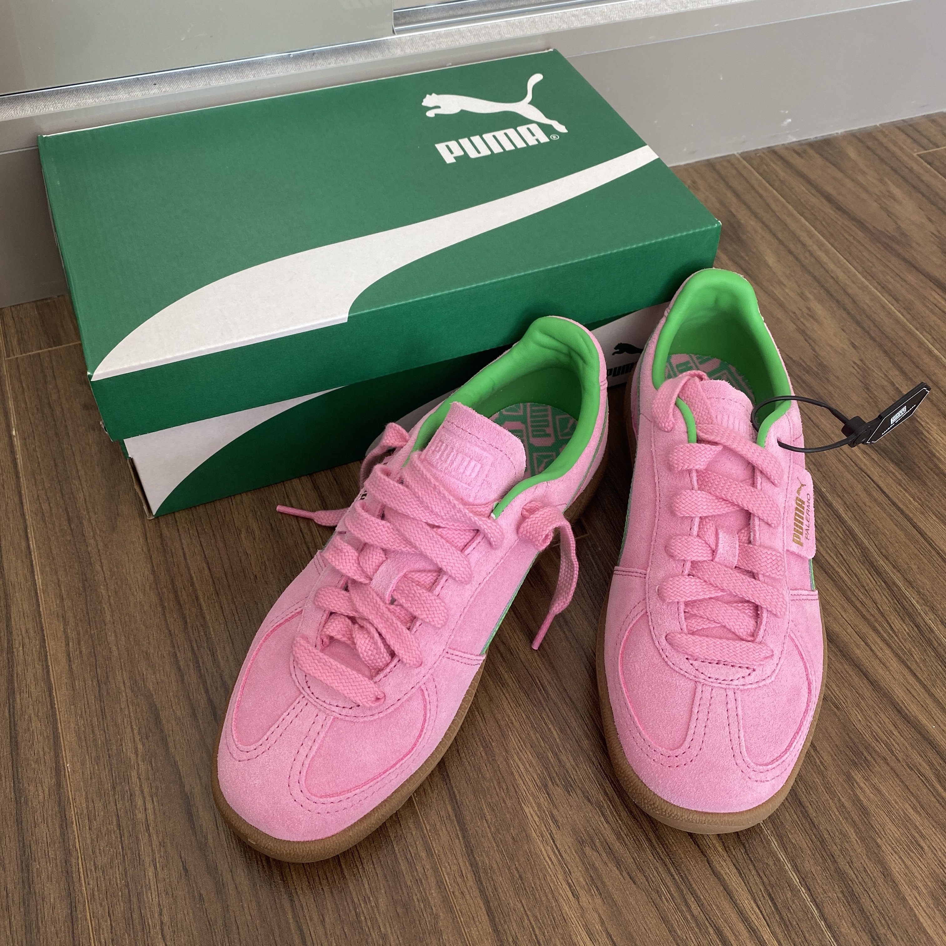 (JR) Puma Palermo Special Pink Delight Green 착용 스타일