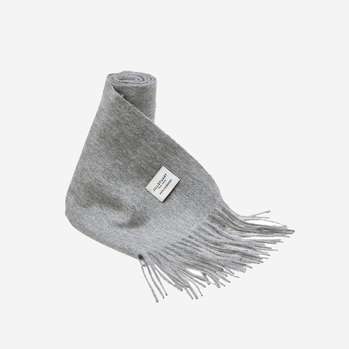 Jillstuart Men's Acc Logo Patch Cashmere Muffler Grey 상세 이미지 2