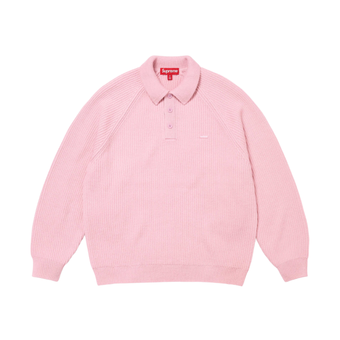 Supreme Small Box Polo Sweater Pink - 24FW 상세 이미지 1