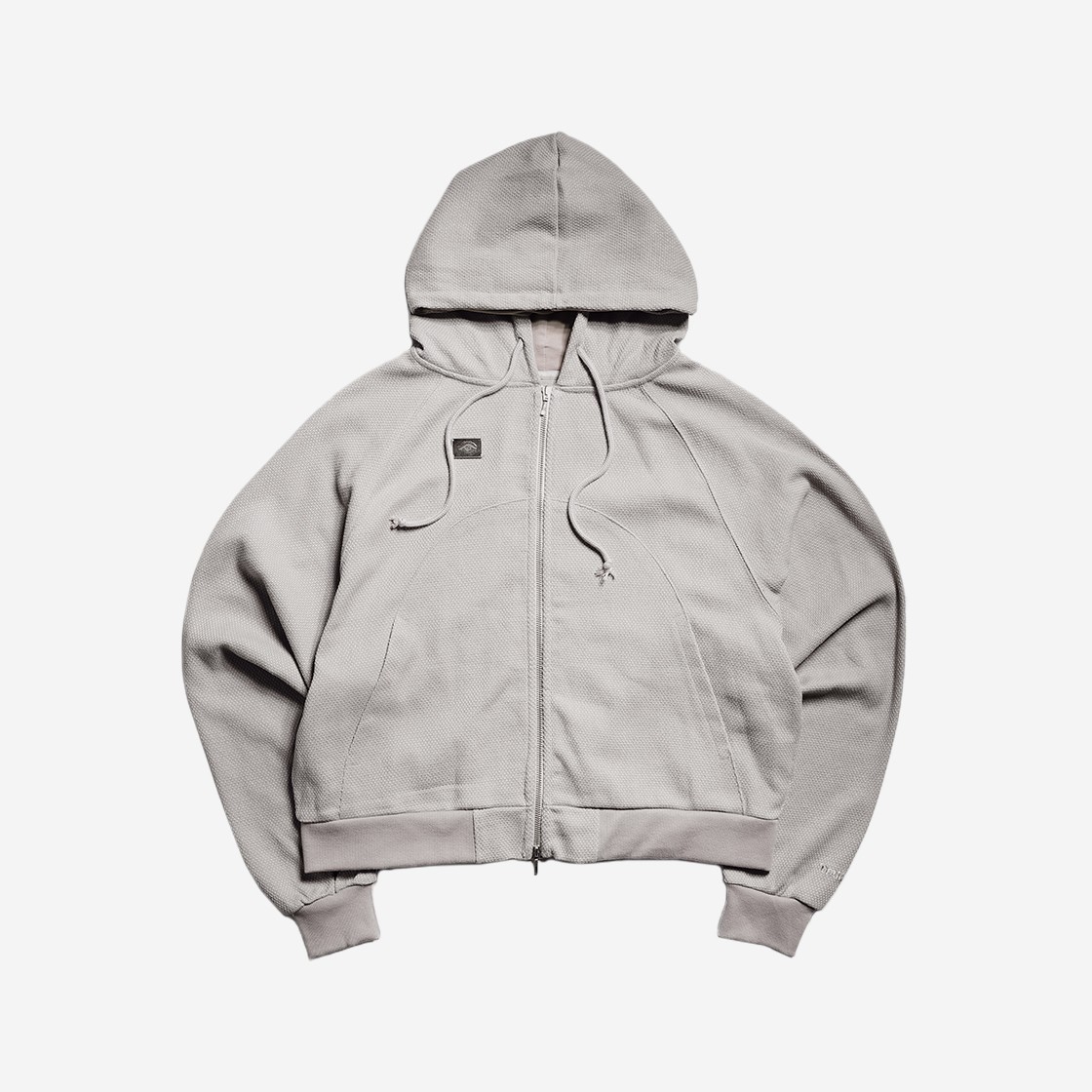 Traktat Round Shoulder Zip-Up Hoodie Gray 상세 이미지 1